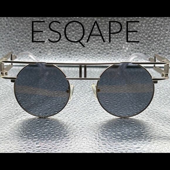 ‎ESQAPE Retro Silver Frame Sunglasses - Picture 1 of 3